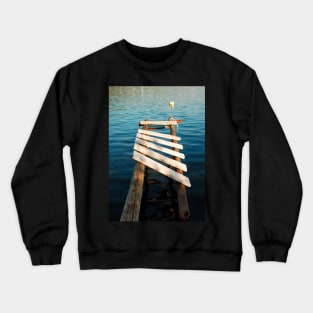 Boardwalk in Bakar Harbour Crewneck Sweatshirt